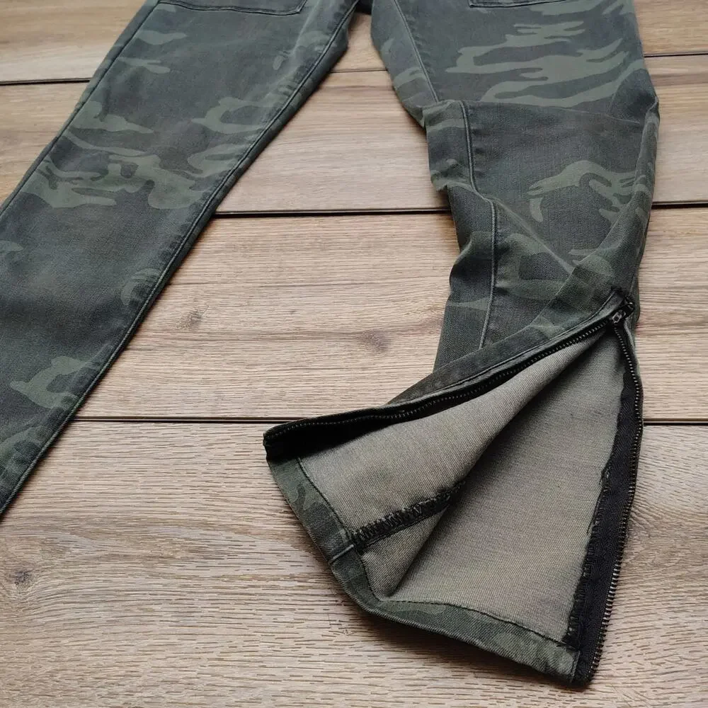 Sanctuary Standard Surplus Camo Skinny Jeans Women's 26 Military Utility Pants